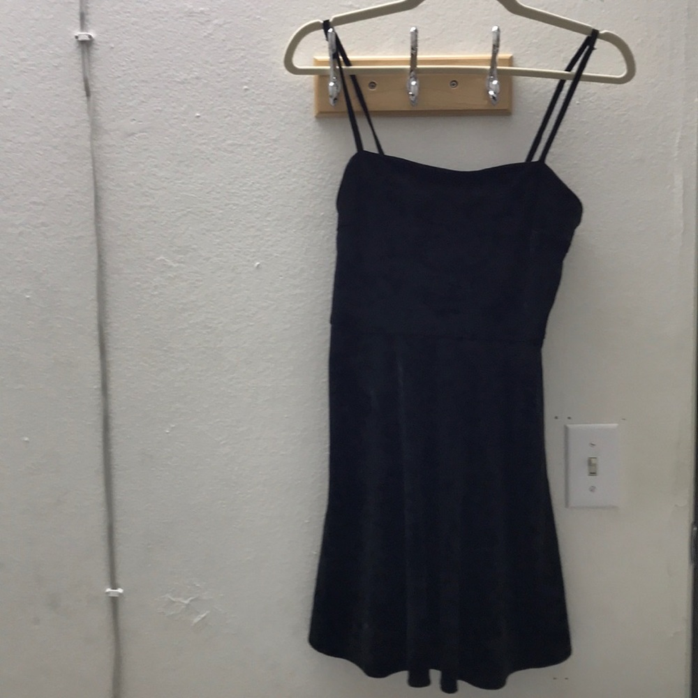 Black velvet cami dress